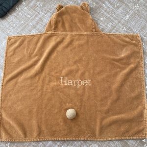 Custom Harper infant bear towel from west elm/pottery barn kids